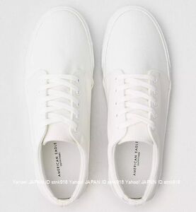 〓ラスト!! アメリカンイーグル/US 9/AEO Canvas Low Top スニーカー/White/27cm