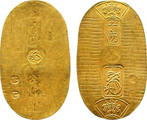 万延小判金　背：た七　万延元年～慶応3年（1860～1867）　美品　銀座コイン鑑定証付き