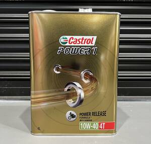 期間限定価格！！CASTROL POWER1 4T 10W-40 4L×1缶 新品 部分合成油 カストロール パワー1 ホンダ ヤマハ カワサキ スズキ②