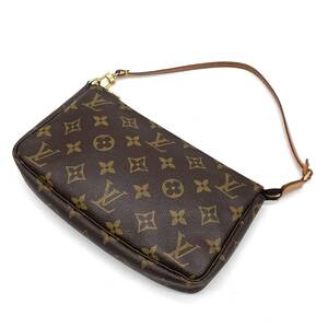 1円 良品 LOUIS VUITTON ルイヴィトン モノグラム ポシェットアクセソワール アクセサリーポーチ ハンドバッグ M51980 CA0052