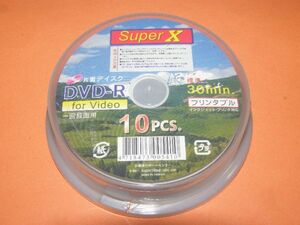 【未開封/DVDビデオカメラ用10枚入り】☆ 8cm DVD-R 30分 (SuperX 型番：SX DVR30 1XPW 10PS/送料：185円～)