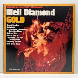 【ハリウッドのナイトクラブでのLIVE実況録音】美盤!! US初期プレス NEIL DIAMOND Gold (