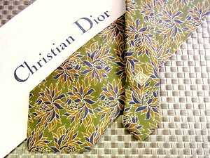 ♪34375D♪状態並品【花 植物 柄】ディオール【Dior】ネクタイ