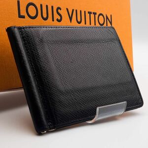 LOUIS VUITTON 最高級美品タイガポルトフォイユパンス二つ折り 財布 マネークリップルイヴィトン ブラック ノワール