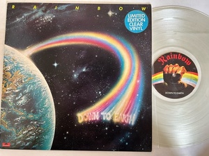 ■UKオリジ■RAINBOW-レインボー/DOWN TO EARTH 1979年 英POLYDOR 限定クリアーワックス マーチャンシート付