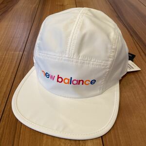 送料0 新品 白 ビームス × ニューバランス 別注品 レア NEW BALANCE × BEAMS BOY キャップ 帽子 #25 ハット ランマラソン 1500 996 992