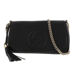 【中古】 GUCCI （グッチ） ｿｰﾎｰ ﾁｪｰﾝｼｮﾙﾀﾞｰﾊﾞｯｸﾞ バッグ ショルダー/メッセンジャーバッグ ソーホー Black ブラック leather レザー 536224 used:AB