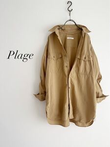 【定価17600円】Plage ミリタリーシャツ オーバーサイズ ベージュ プラージュ