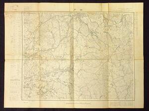 古地図☆昭和29年　岐阜/愛知　瀬戸　五万分一之尺　内務省地理調査所　1枚　応急修正版　五万分一地形図豊橋13号(共16面)