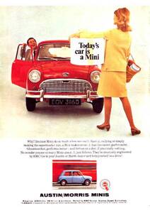 ◆1966年の自動車広告　ミニ　クーパー　MINI