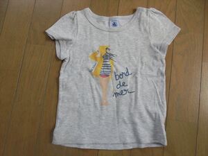 プチバトー★グレーのかわいい半袖Ｔシャツ★3歳95