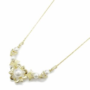 ミキモト パール ネックレス ブランドオフ MIKIMOTO K18（イエローゴールド） ネックレス K18 中古 レディース