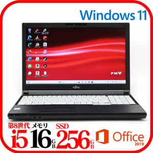 ★A579A①★第8世代i5-8365U★メモリ16GB★SSD256GB★Webカメラ★バッテリ良★Win11★Office★Bluetooth★0105