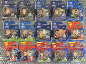 (Y36)Soccerstarz Barcelona PSG 12 Figure set サッカースターズ バルセロナ パリサンジェルマン #Beckham #Mbappe #Neymar #Messi