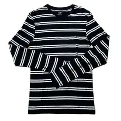 H＆M ロングTシャツ ボーダー ネイビー×ホワイト レディース XSサイズ