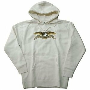 JB即決 ANTIHERO アンタイヒーロー BASIC EAGLE カラーイーグル プルオーバーフードスウェット パーカー BONE WHITE アイボリー XL 新品