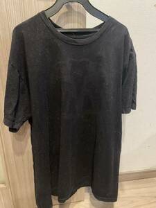 半袖 Tシャツ メンズ　L程度　ほぼ無地　黒　シンプル　古着　ブラック