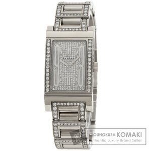 BVLGARI ブルガリ RTW39G レッタンゴロ ダイヤモンド 腕時計 K18ホワイトゴールド K18WGxダイヤモンド レディース 中古