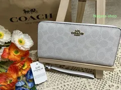 コーチ  財布 COACH 長財布 シグネチャー ロング ジップ アラウンド ウォレットラウンドファスナー レディース プレゼント ハロウィン 贈り物  吉日 ギフト 財布 レディース 新品未使用 ブランド 03