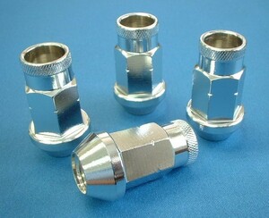 レーシングナット 40mm／M12×P1.25 クローム 24個