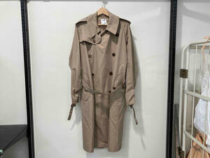 AURALEE オーラリー FINX POLYESTER BIG TRENCH COAT トレンチコート size:3 A8SC01FP ベージュ 18SS ロング丈 メンズ アウター