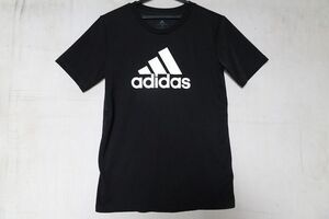 adidas/アディダス/PRIMEGREEN/ジュニア/半袖Tシャツ/速乾性素材/フロントロゴプリント/スポーツ/黒/ブラック/160サイズ(10/3R6)