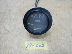 19-502 GAFFRIG 電圧計 DC 12V 中古品