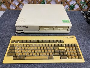 【送140サイズ】NEC　PC-9801U　V30-8MHz/MEM:128KB 9801Uキーボード＋キャリングケース付き ※通電OK ROM-BASIC起動確認