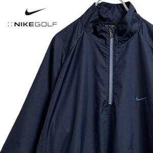 TBK278ね@ NIKE GOLF ナイロン ハーフジップ アノラックパーカー メンズXL