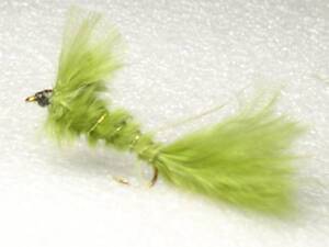 完成品フライ ダムセルマラブー Damsel Marabou Olive 10本 #12