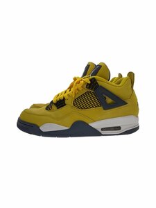 NIKE◆AIR JORDAN 4 RETRO_エア ジョーダン 4 レトロ/27cm/イエロー