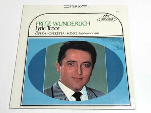 235-L596/ 【US】LP/ フリッツ・ヴンダーリヒ Fritz Wunderlich/Lyric Tenor