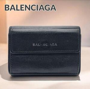 BALENCIAGA 財布ウォレット 三つ折り レザー ブラック