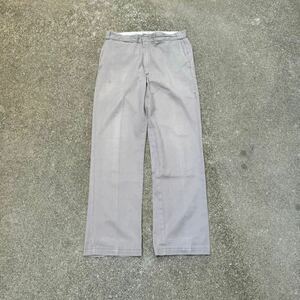 90s USA製 Dickies874 チノパンツヴィンテージ ディッキーズ ワークパンツ グレー パンツ usa vintage スラックス 80s チビタグ W82cm