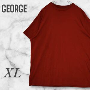 GEORGE ゴージ　Tシャツ/カットソー 半袖 赤　XL カジュアル　古着 2691