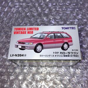 TLVネオ LV-N264a トヨタカローラワゴン Gツーリング1.5オプション装着車 赤2トーン97年式　未展示美品　トミカリミテッドヴィンテージNEO