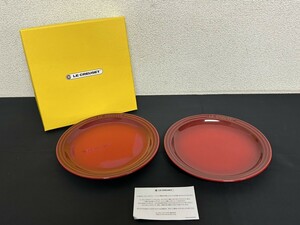 未使用保管品　A2　LE CREUSET　ル・クルーゼ　ラウンドプレート　19㎝　910132-19　元箱付き　ブランド食器　現状品