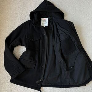 美品◎ SUPREME シュプリーム WOOL M-65 JACKET ウール ジャケット アウター ブルゾン 2WAY フード 黒 ブラック Mサイズ