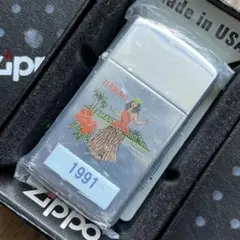 【未使用品】zippo 1991年スリムvintage  Hawaiiフラガール