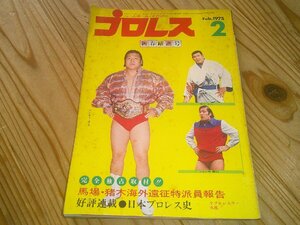 月刊プロレス 1975/2：デストロイヤーvsバラクーダ：ドリー・ファンク・シニア追悼大会：アンドレ、インタビュー：新日本プラジル遠征