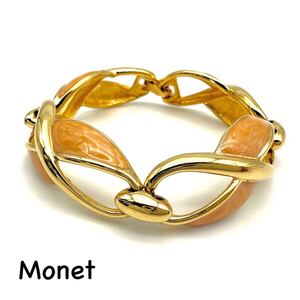 Monet｜モネ ブレスレット【アクティ】リボンモチーフ ゴールドカラー ヴィンテージ バングル アクセサリー ac1125