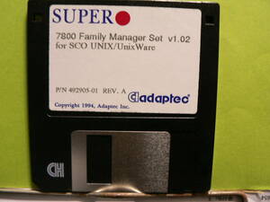 送料最安 94円 FDA13-02：アダプテック adaptec SUPER 7800 Family Manager Set ｖ1.02　for SCO UNIX/UnixWare