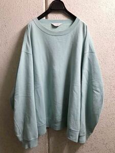 unused 18AW crewneck sweatshirt トレーナー 3 薄いミント 水色 スウェット オーバーサイズ us1509