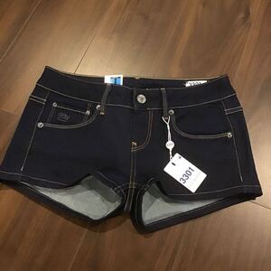 G-star raw/3301/ショートパンツ/デニム/加工品/スーパーストレッチ/w27/RAW