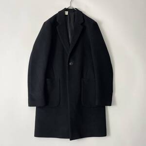 N.HOOLYWOOD size/36 (iz) エヌハリウッド Nハリ ウール チェスターコート １ボタン モード ブラック 黒無地 日本製 COAT