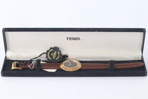 FENDI フェンディ ペカンフェイスウォッチ 310 QUARTZ クォーツ 2針 メンズ 腕時計 ブラウン 0884-YN