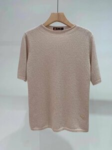 Loro Piana　ロロピアーナ　レディース　ニット　セーター　カシミア　半袖　丸首　無地　S/M/L　サイズ選択可能 xx5961