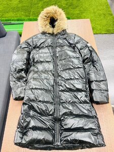 【モンクレール MONCLER 正規品 ダウンジャケット ロングコート ベルト付き レディース ナイロン 古着】中古品