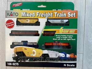 KATO USA★外国形モデル【新品未走行】106-6275. Mixed Freight Train ６Car Set,混合貨車列車6両+トキ25000積載用積荷(ゴンドラ×2両取付)