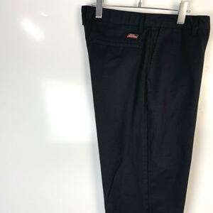 Dickiesディッキーズワークパンツ黒ブラック36x32シール付きヴィンテージ